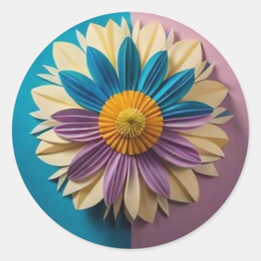 Rond Art Sticker Floral Multicolor (Devant)