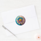 Rond Art Sticker Floral Multicolor (Enveloppe)