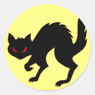 Rond Art Sticker pour chats noirs de l'Aéronef de la Se