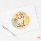 Rond Asnyan | Sakura Cat Sticker – Cute Japanese Style (Enveloppe)