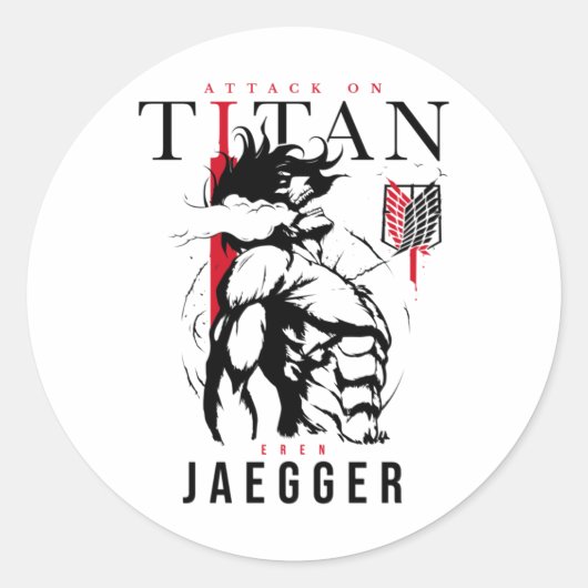 Rond Attaque contre Titan Sticker (Devant)