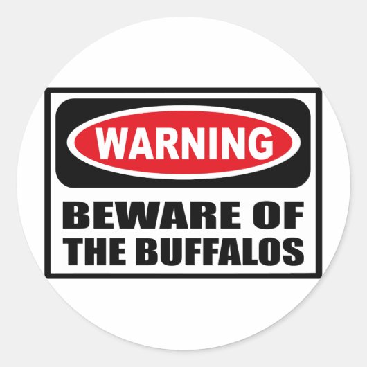 Rond ATTENTION AU Sticker BUFFALOS (Devant)