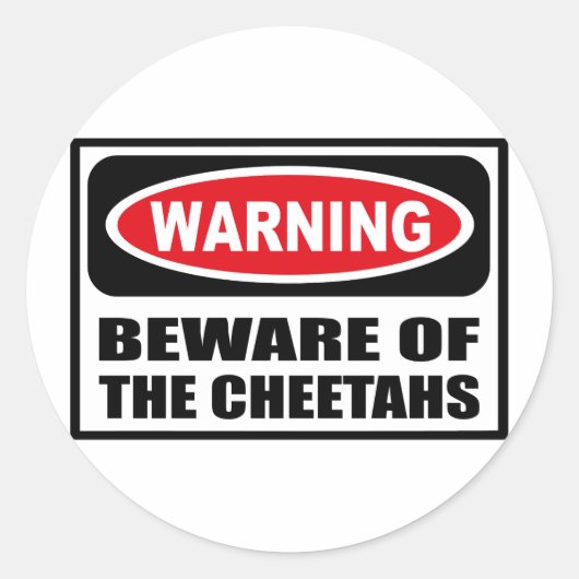 Rond ATTENTION AU Sticker CHEETAHS (Devant)