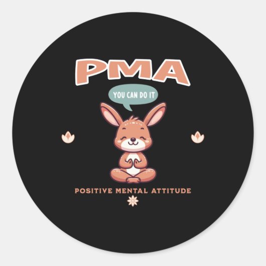 Rond Attitude mentale positive Sticker Kangaroo (Devant)