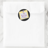 Rond AUCUN Courrier indésirable S'il vous plaît Sticker (Sac)