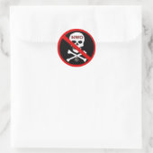 Rond AUCUN NOUVEAU Sticker DE COMMANDE MONDIALE (Sac)