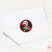 Rond AUCUN NOUVEAU Sticker DE COMMANDE MONDIALE (Enveloppe)