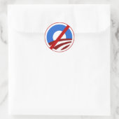 Rond Aucun signe anti-Obama Sticker (Sac)