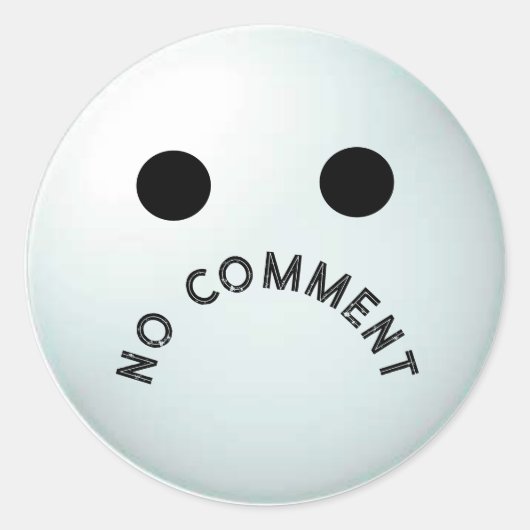 Rond AUCUN Sticker COMMENTAIRE (Devant)