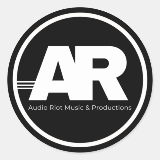 Rond Audio Riot sticker (Devant)