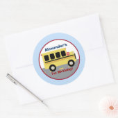 Rond Autocar scolaire Ville Tour Personnalisé Sticker F (Enveloppe)