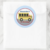 Rond Autocar scolaire Ville Tour Personnalisé Sticker F (Sac)