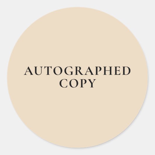 Rond Autographié Copier Sticker Beige (Devant)