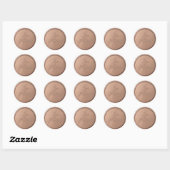 Rond Avec l'amour Chocolat Sticker Brown cire (Feuille)