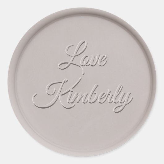 Rond Avec Sticker en cire d'argile d'amour (Devant)