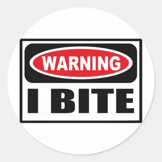 Rond Avertissement I BITE Sticker (Devant)