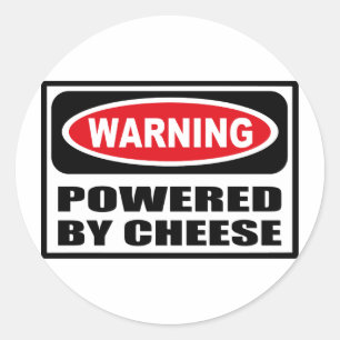 Rond Avertissement POWEREE BY CHEESE Sticker
