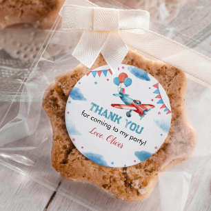 Rond Avion Anniversaire Oh Mon temps vole Sticker Étiqu