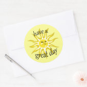 Rond Ayez un Sticker Affirmative Sunshine de jour magni (Enveloppe)