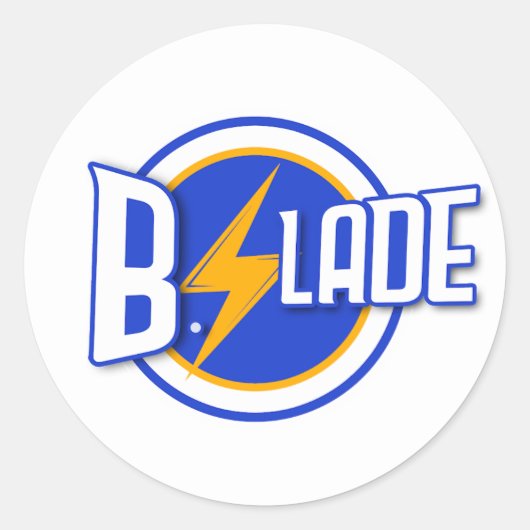 Rond B.Slade - Bleu Logo Sticker (Devant)