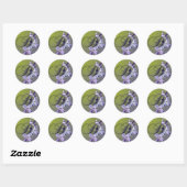 Rond B Sticker à enveloppe Lilac Monogramme (Feuille)