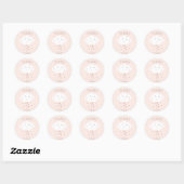 Rond Baby shower Cloud mignon merci sticker (Feuille)
