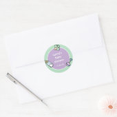 Rond Baby shower Cutietoots Favoriser Sticker (Enveloppe)