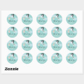 Rond Baby shower merci Sticker (Feuille)