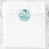 Rond Baby shower merci Sticker (Sac)