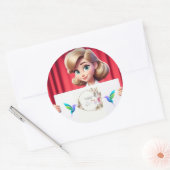 Rond Baby shower sticker (Enveloppe)