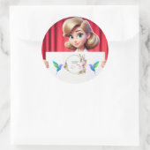 Rond Baby shower sticker (Sac)