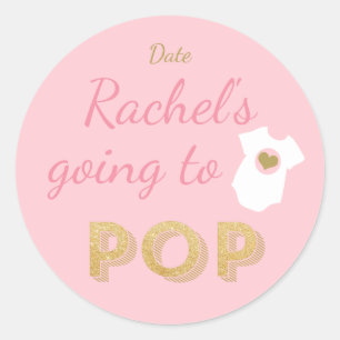 ROND BABY SHOWER STICKER PASSER À POP
