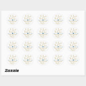 ROND BABY SHOWER STICKER | UN MERCI DOUCE (Feuille)