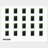 Rond Bac vert Wanna Dance Texte Sticker vertical (Feuille)