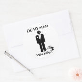 Rond Bachelor : Homme mort Sticker de marche (Enveloppe)