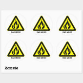 Rond Bad Mood Warning Sign Sticker (Feuille)