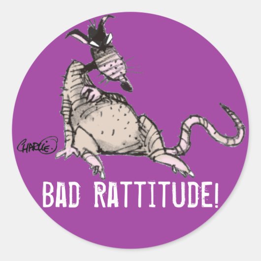 Rond Bad Sticker Rattitude (Devant)