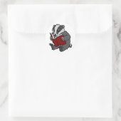 Rond Badger de lecture - Sticker (Sac)