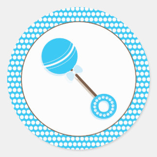 Rond Bague bleue | Sticker Baby shower Faveur