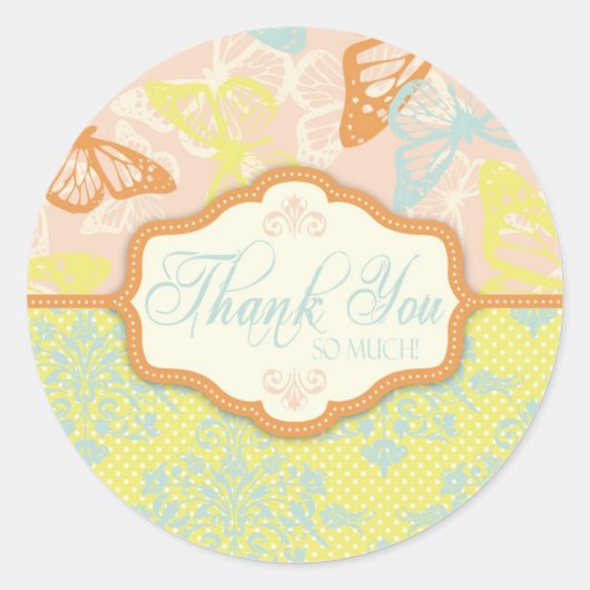 Rond Baisers à papillon Sweet TY Sticker (Devant)