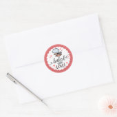 Rond Baked with Love Small Business Sticker (Enveloppe)