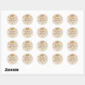 Rond Baked With Love Sticker Label (Feuille)