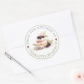 Rond Baker Pastry Chef Cake Dessert Label Sticker (Enveloppe)