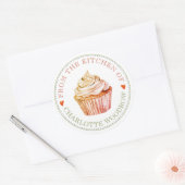 Rond Baker Pastry Chef Cupcake Food Label Sticker (Enveloppe)