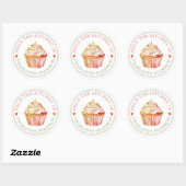 Rond Baker Pastry Chef Cupcake Food Label Sticker (Feuille)