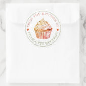 Rond Baker Pastry Chef Cupcake Food Label Sticker (Sac)