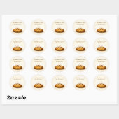 Rond Bakery Logo Sticker - Custom Bread Icon Design (Feuille)