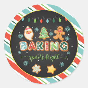 Rond Baking Spirits Bright Round Sticker - noir