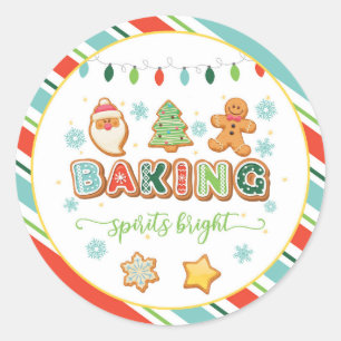 Rond Baking Spirits Bright Round Sticker - WH