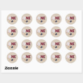Rond Balise Sticker de baseball Vintage (Feuille)